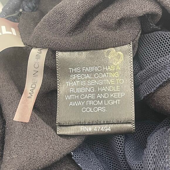 NORMA KAMALI Snake Mesh Mio Swimsuit SZ Small NWT True Navy Metallic Swim Beach - Picture 13 of 15